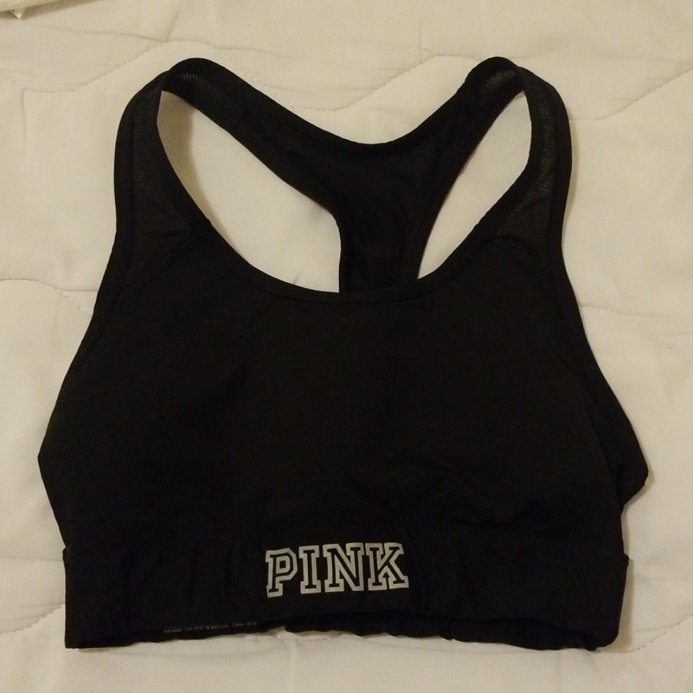 Pink sports bra